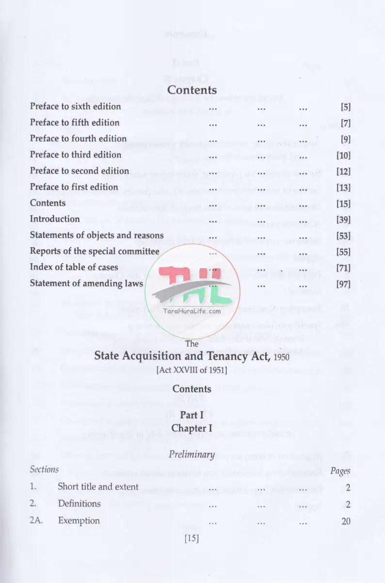 The State Acquisition and Tenancy Act,1950-DLR Law Books