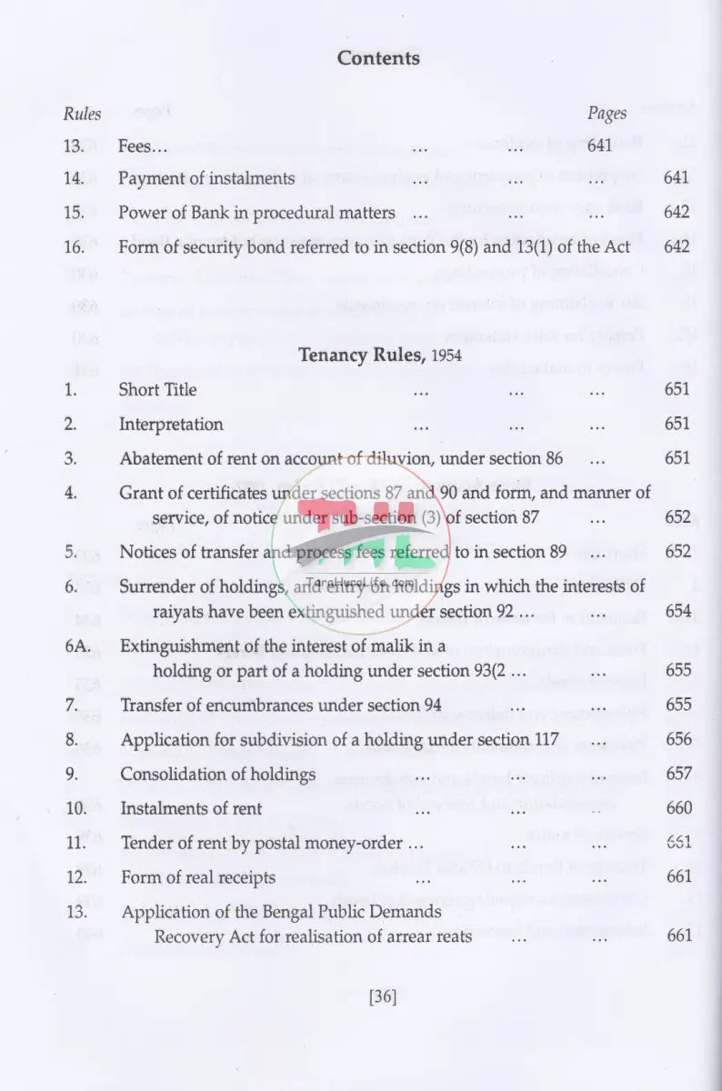The State Acquisition and Tenancy Act,1950-DLR Law Books