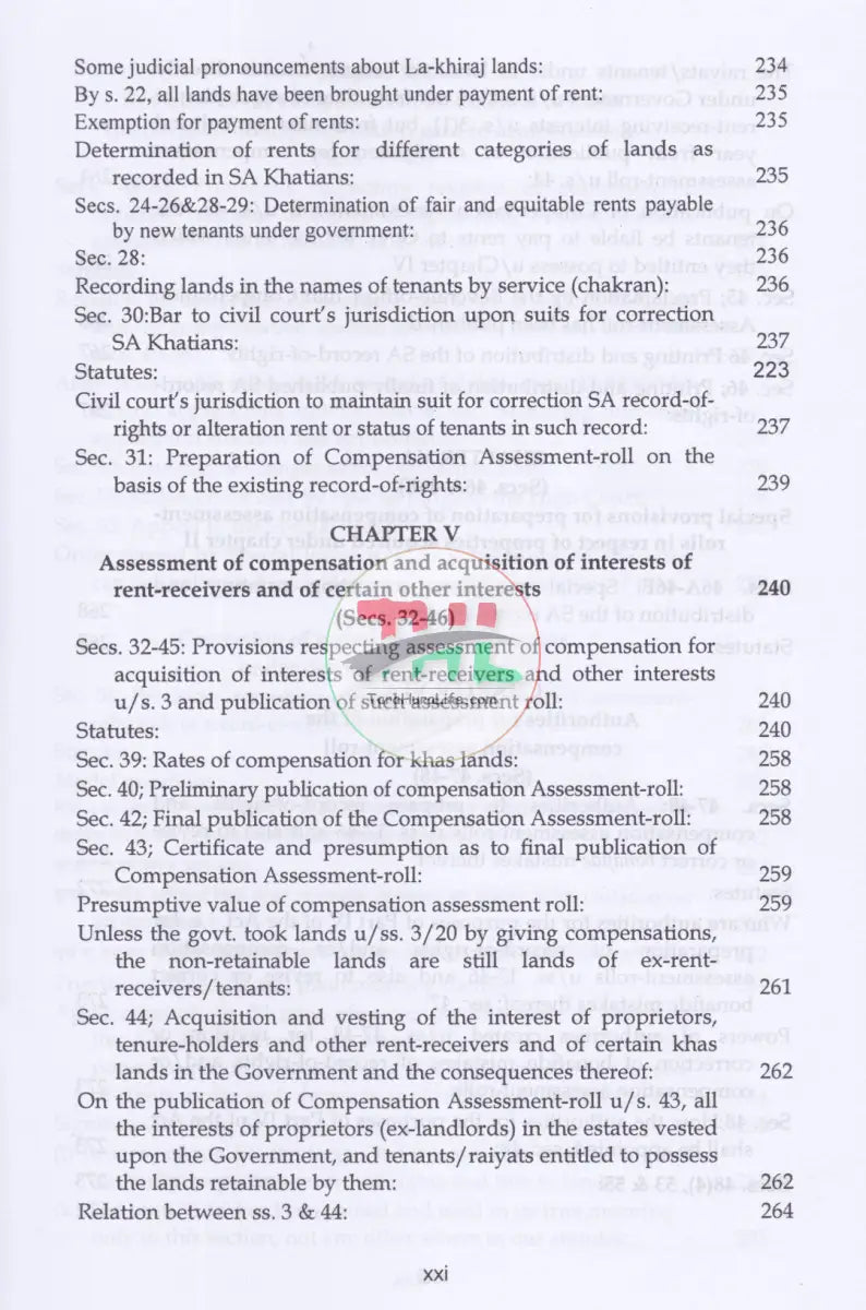 The State Acquisition and Tenancy Act,1950;& Land Survey Tribunal & Appellate Tribunal Law Books