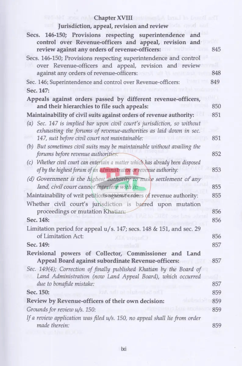 The State Acquisition and Tenancy Act,1950;& Land Survey Tribunal & Appellate Tribunal Law Books