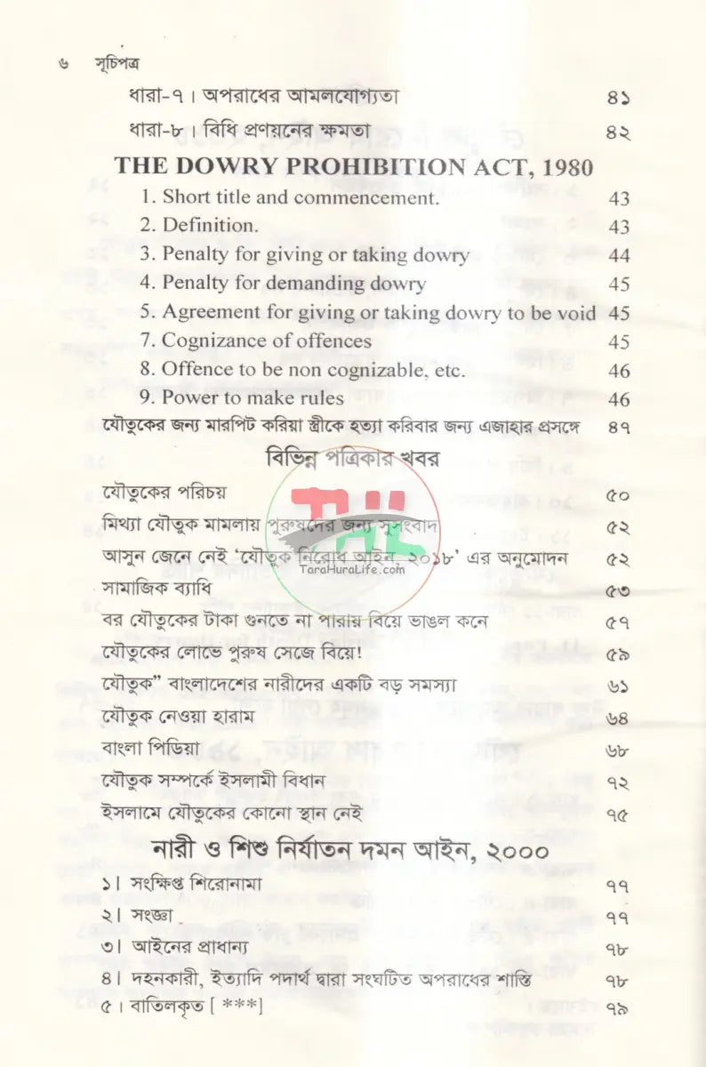 যৌতুক নিরোধ আইন Law Books